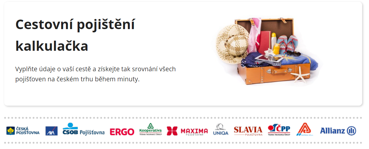 komplexní cestovní pojištění kalkulačka