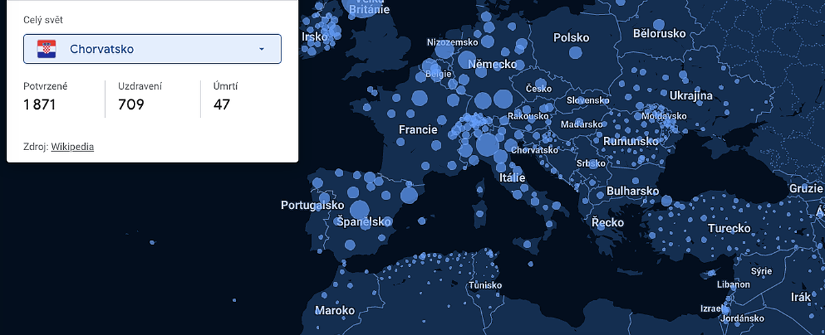 Koronavirus Chorvatsko